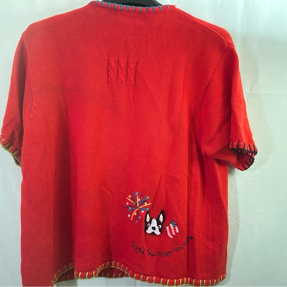 Marisa Christina Vintage Dod’s Summer Vacation Cardigan Sweater Size XL - Picture 4 of 8